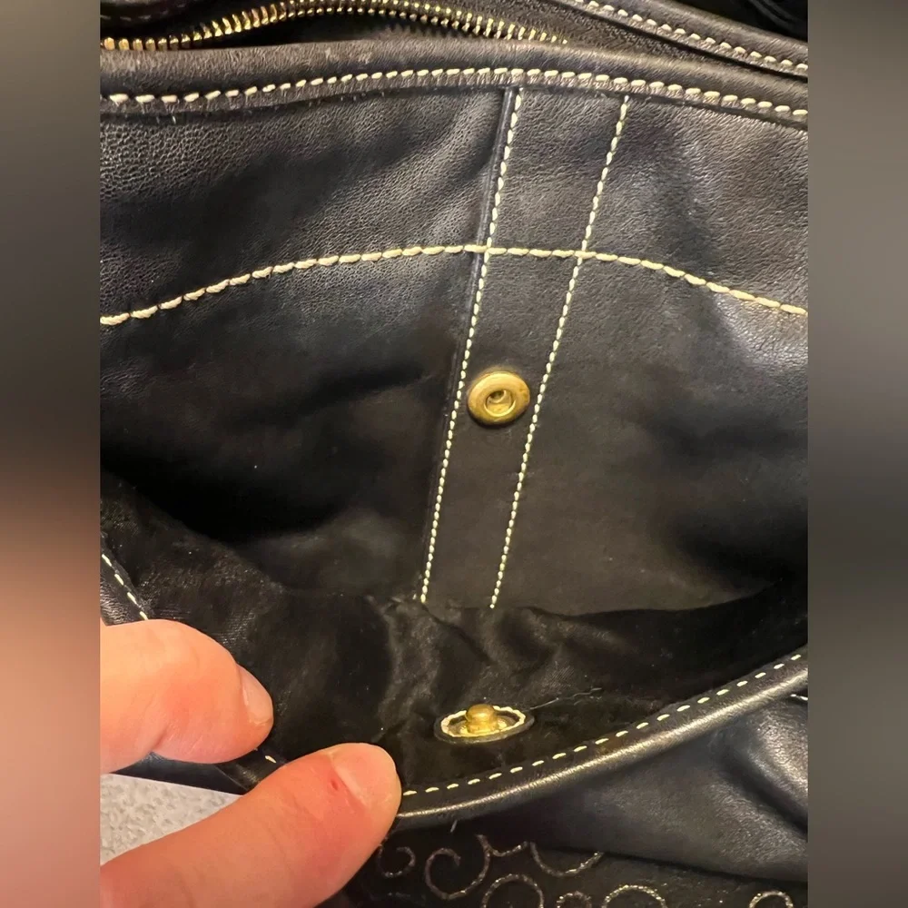 Coach black leather